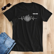 Load image into Gallery viewer, Eat Sleep Darts T-Shirt – Funny Darts Shirts For Team | Custom Darts Apparel Uniform | Black TDM3920