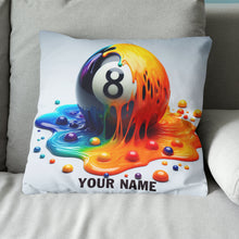 Load image into Gallery viewer, Custom Colorful Melting 8 Ball Pool Throw Pillows, Best Billiard Pillow Decor TDM0814