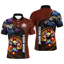Load image into Gallery viewer, Personalized 3D Billiard Balls Red Dark Custom Billiard Shirts For Men, Billiard Team Jersey Attire TDM2129