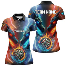 Load image into Gallery viewer, Personalized Dart Board Water Fire 3D Dragon Darts Shirts For Women, Team League Darts Jerseys TDM2397