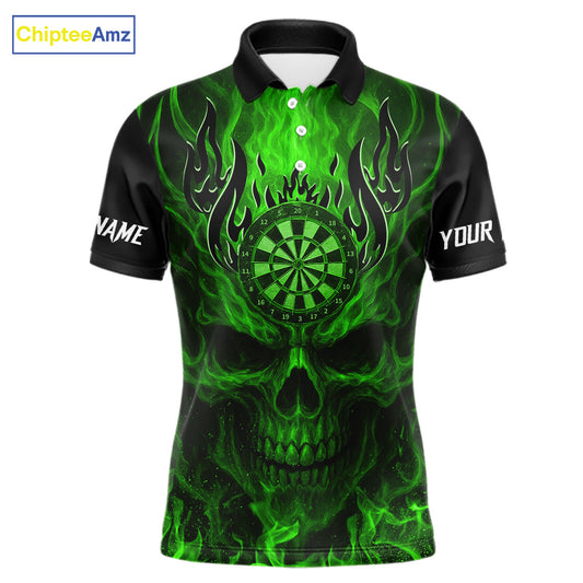 Purple Flaming Skull Men's Dart Jersey Custom Dart Fire Lightning Darts Team Shirts Polo & 1/4 Zip TDM7731