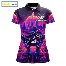 Load image into Gallery viewer, Custom Retro Funny Neon 8 Ball Pool Billiard Shirt For Women, Billiard Team Jersey Polo &amp; 1/4 Zip TDM6219