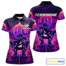 Load image into Gallery viewer, Custom Retro Funny Neon 8 Ball Pool Billiard Shirt For Women, Billiard Team Jersey Polo &amp; 1/4 Zip TDM6219