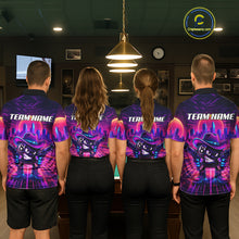 Load image into Gallery viewer, Custom Retro Funny Neon 8 Ball Pool Billiard Shirt For Women, Billiard Team Jersey Polo &amp; 1/4 Zip TDM6219