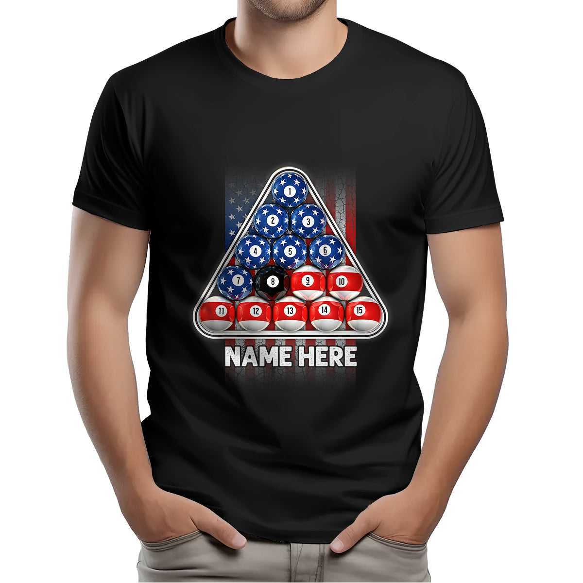 8 Ball Pool USA T-Shirts Custom Patriotic American Flag Billiard Shirts, Gifts For Pool Player TDM3944