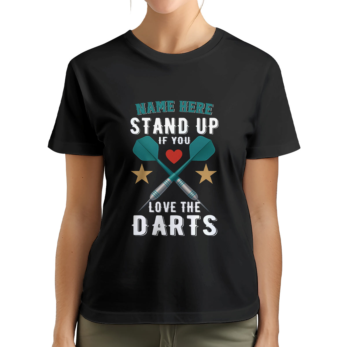 Funny Darts Shirts Stand Up If You Love The Darts T-Shirts, Personalized Darts Player Gifts TDM3947