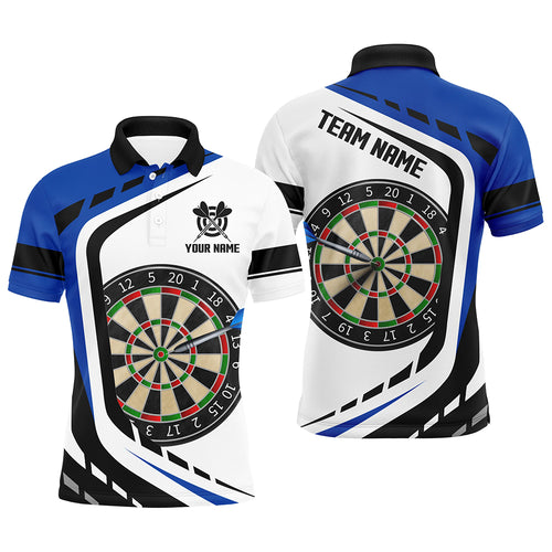 Personalized Dartboard Blue Jerseys Men Darts Polo Shirts Custom Darts Uniform For Team Player TDM1364