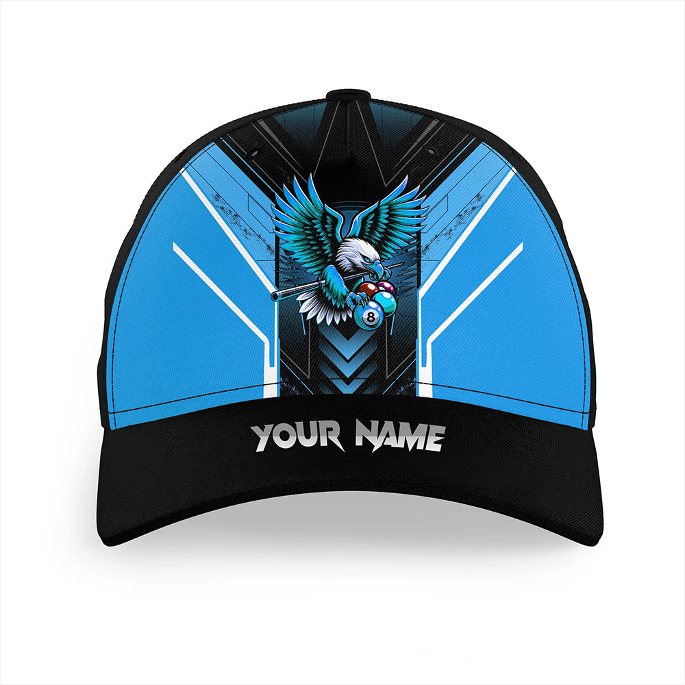 Blue Funny Eagle Billiard Cap Hats Custom 3D Printed Billiard Baseball Caps For Pool Player TDM2413