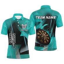 Load image into Gallery viewer, Personalized Darts Polo &amp; Quarter-Zip 3D Printed Shirts For Men Custom Turquoise Darts Team Jersey TDM1959