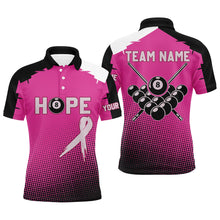 Load image into Gallery viewer, Breast Cancer Awareness Pink Ribbon Custom Men Billiard Shirts, 8 Ball Pool Pink Jerseys For Pooler TDM2421