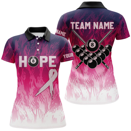 Pink Breast Cancer Awareness Custom Women Billiard Shirts, 8 Ball Pool Pink Jerseys For Pooler TDM2422