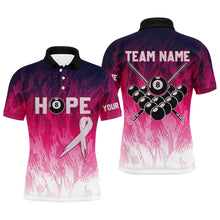 Load image into Gallery viewer, Pink Breast Cancer Awareness Custom Men Billiard Shirts, 8 Ball Pool Pink Jerseys For Pooler TDM2422