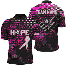 Load image into Gallery viewer, Breast Cancer Awareness Pink Camo Custom Men Billiard Shirts, 8 Ball Pool Pink Jerseys For Pooler TDM2423