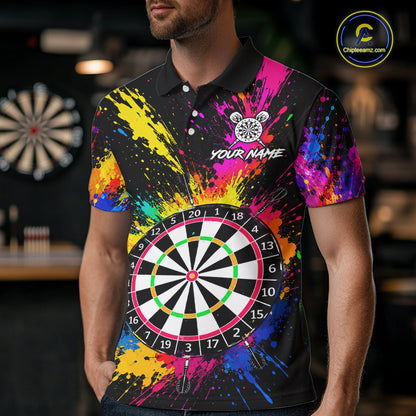 Colorful Aim Shoot Swear Reapeat Funny Darts Shirts For Men Custom Darts Team Jersey, Darts Gifts TDM7443