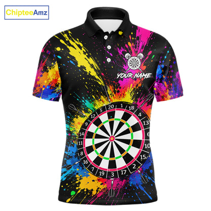 Colorful Aim Shoot Swear Reapeat Funny Darts Shirts For Men Custom Darts Team Jersey, Darts Gifts TDM7443