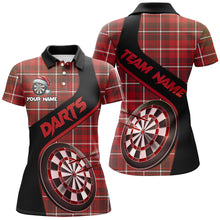 Load image into Gallery viewer, Personalized Red Plaid Pattern Christmas Dart Shirts For Women Custom Darts Team Jerseys Dart Gifts TDM2902