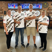 Load image into Gallery viewer, Personalized Scratch Darts Shirt For Women Custom Darts Jersey Team Polo &amp; Quarter Zip |White TDM5867