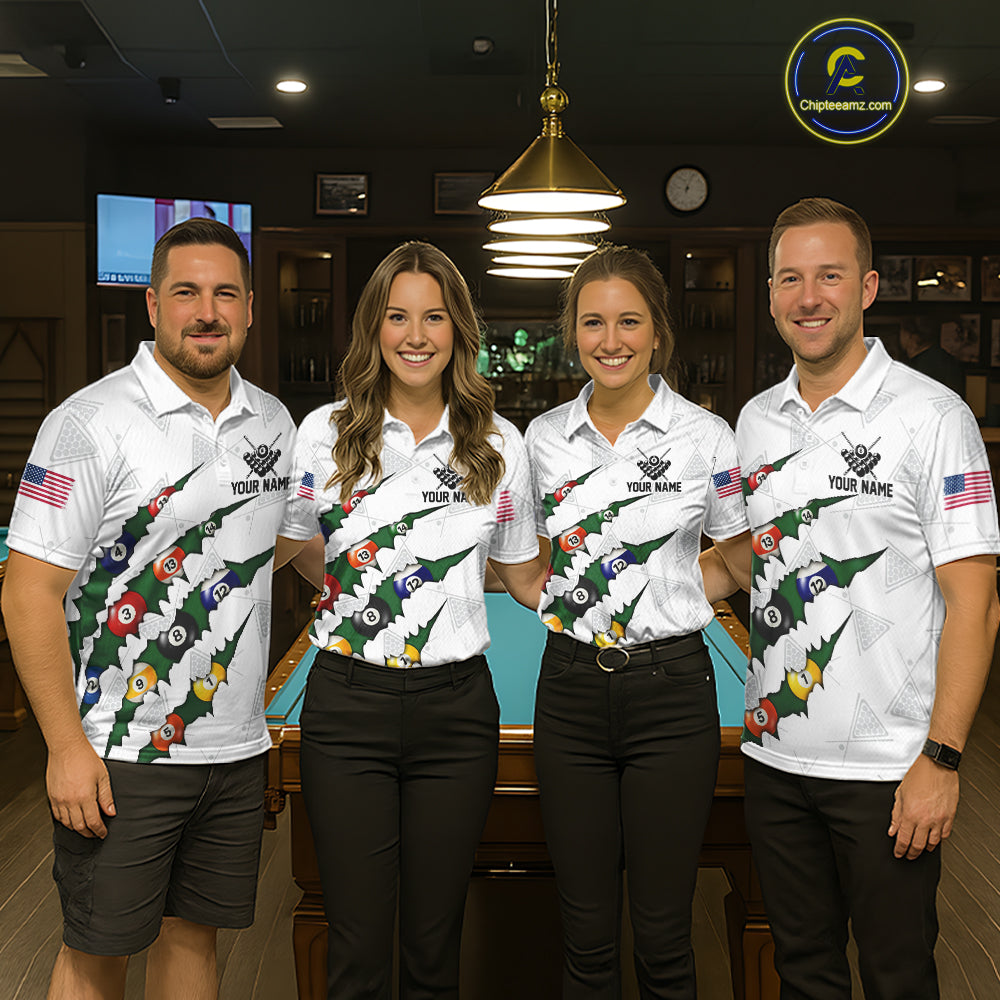 Personalized Scratch 8 Ball Billiard Shirt For Men Custom Pool Jersey, Billiard Team Shirt |Green TDM5869