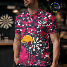 Load image into Gallery viewer, Funny Geometric Grunge Flamingo Dart Shirts For Men Custom Darts Jerseys Outfits, Darts Gifts TDM3963