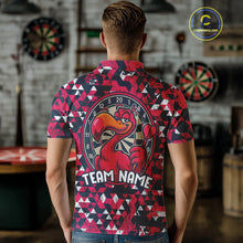 Load image into Gallery viewer, Funny Geometric Grunge Flamingo Dart Shirts For Men Custom Darts Jerseys Outfits, Darts Gifts TDM3963