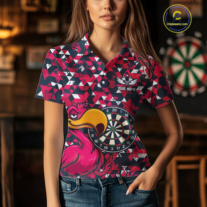 Funny Geometric Grunge Flamingo Dart Shirts For Women Custom Darts Jerseys Outfits, Darts Gifts TDM3963