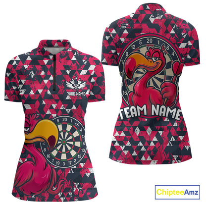 Funny Geometric Grunge Flamingo Dart Shirts For Women Custom Darts Jerseys Outfits, Darts Gifts TDM3963