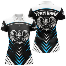 Load image into Gallery viewer, Personalized 8 Ball Pool Eagle Sport Jerseys For Women Best Billiard Tournament Team Shirts | Blue TDM2448