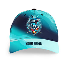 Load image into Gallery viewer, Personalized Blue Pool Balls Shark Billiard Hat Custom 3D Baseball Billiard Caps For Pool Player TDM3843