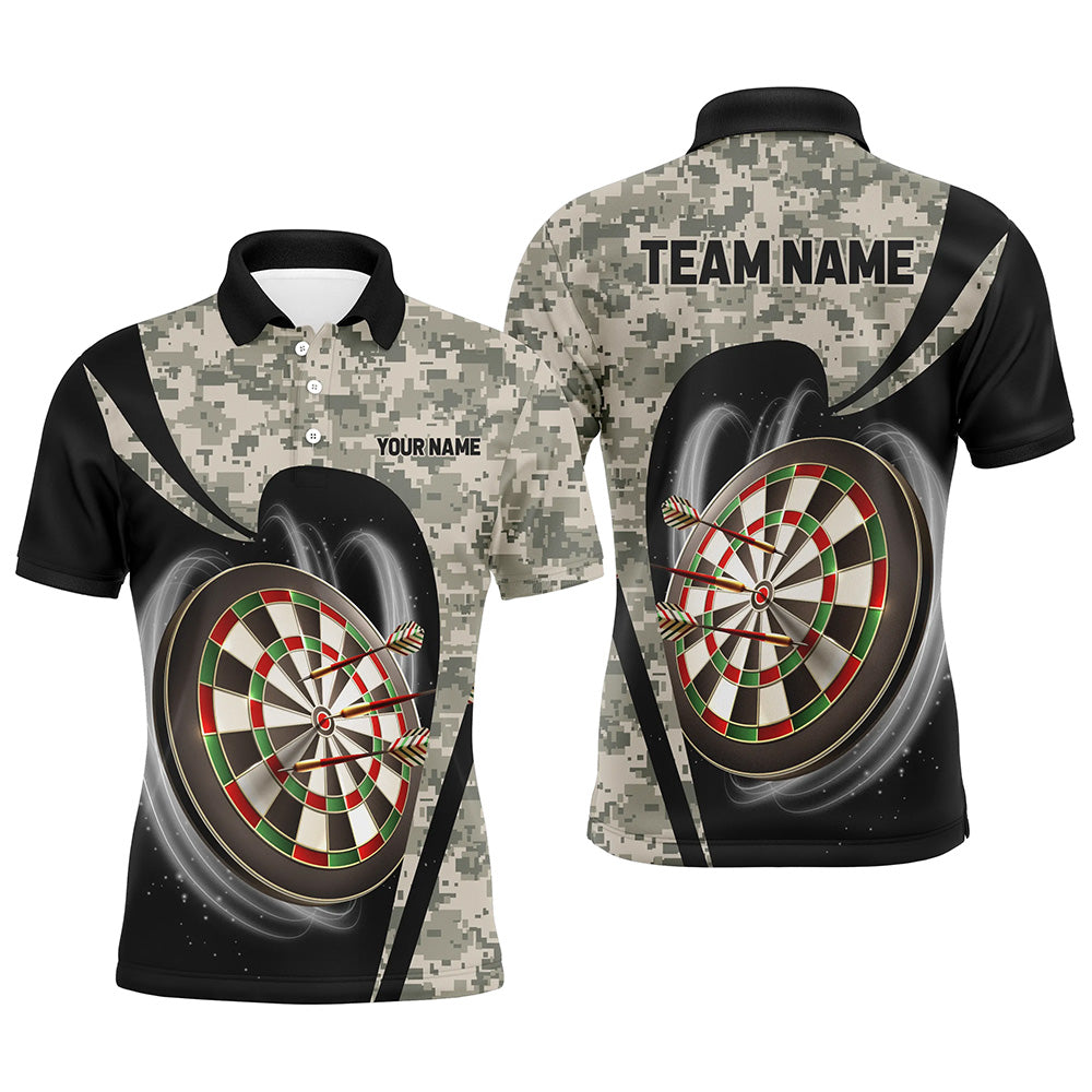 Personalized Camo Dart Shirts For Men Custom 3D Printed Dart Team Jerseys, Camouflage Darts Outfit TDM2929