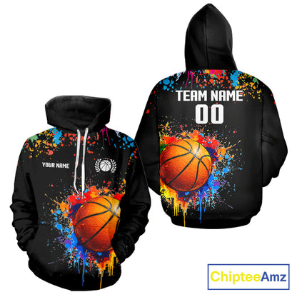 Funny Colorful Paint Splash Basketball Shirt Custom Name And Number Best Basketball Team Jersey TDM5673