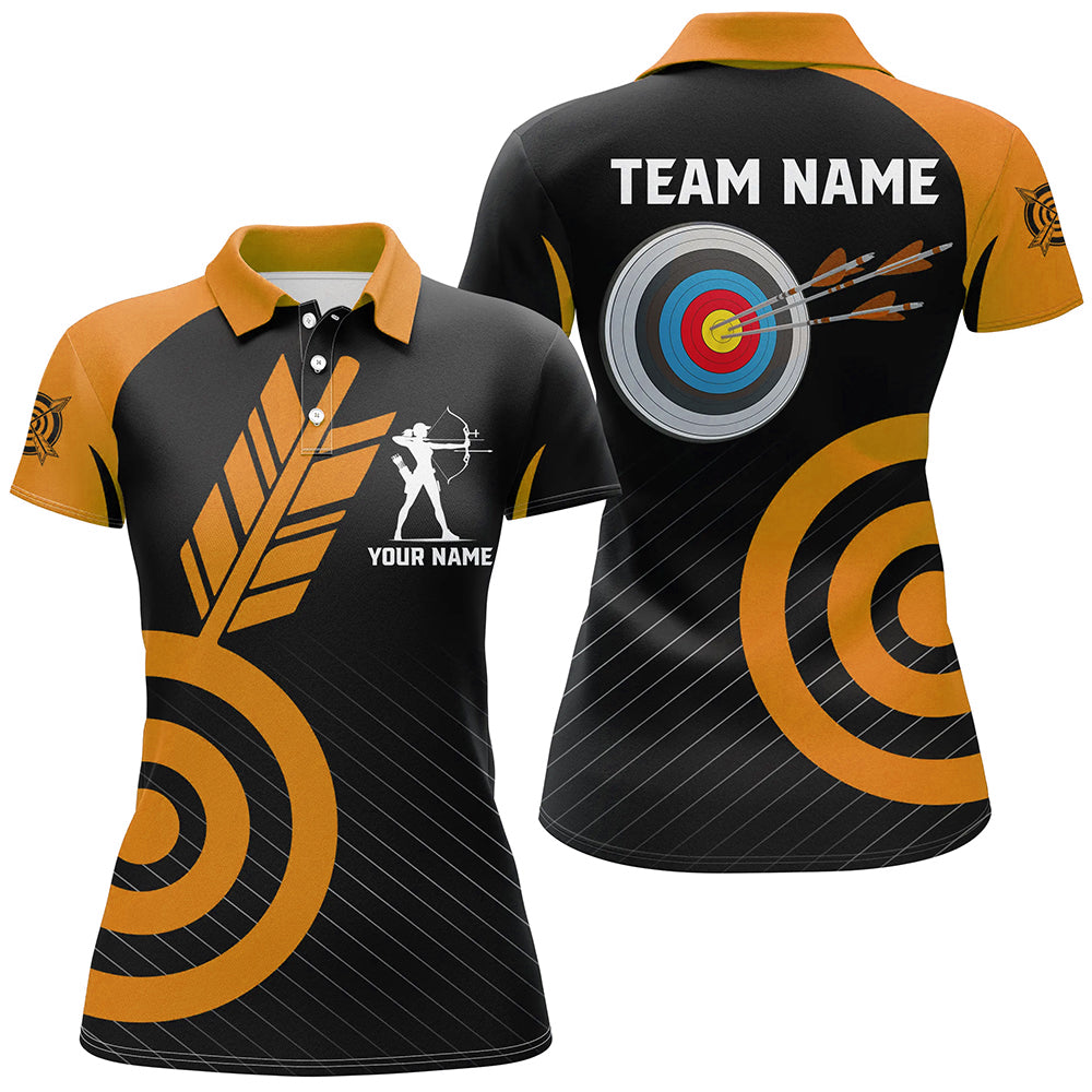 Personalized Orange Archery Jerseys For Women Custom Archery  Shirts Team League Archery Uniform TDM1948