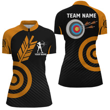 Load image into Gallery viewer, Personalized Orange Archery Jerseys For Women Custom Archery  Shirts Team League Archery Uniform TDM1948