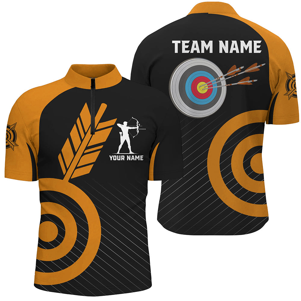 Personalized Orange Archery Jerseys For Men Custom Archery Shirts Team League Archery Uniform TDM1948
