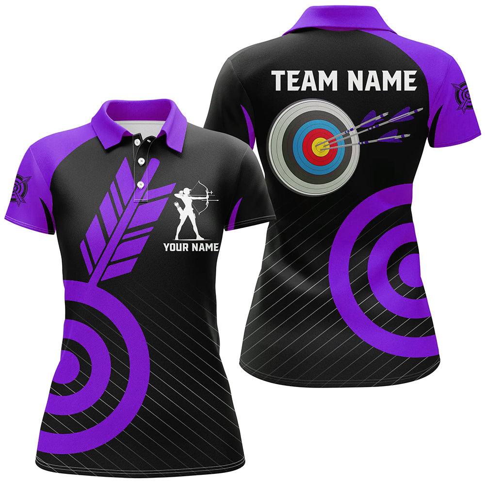 Personalized Purple Archery Jerseys For Women Custom Archery  Shirts Team League Archery Uniform TDM1949