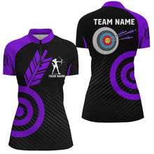 Load image into Gallery viewer, Personalized Purple Archery Jerseys For Women Custom Archery  Shirts Team League Archery Uniform TDM1949