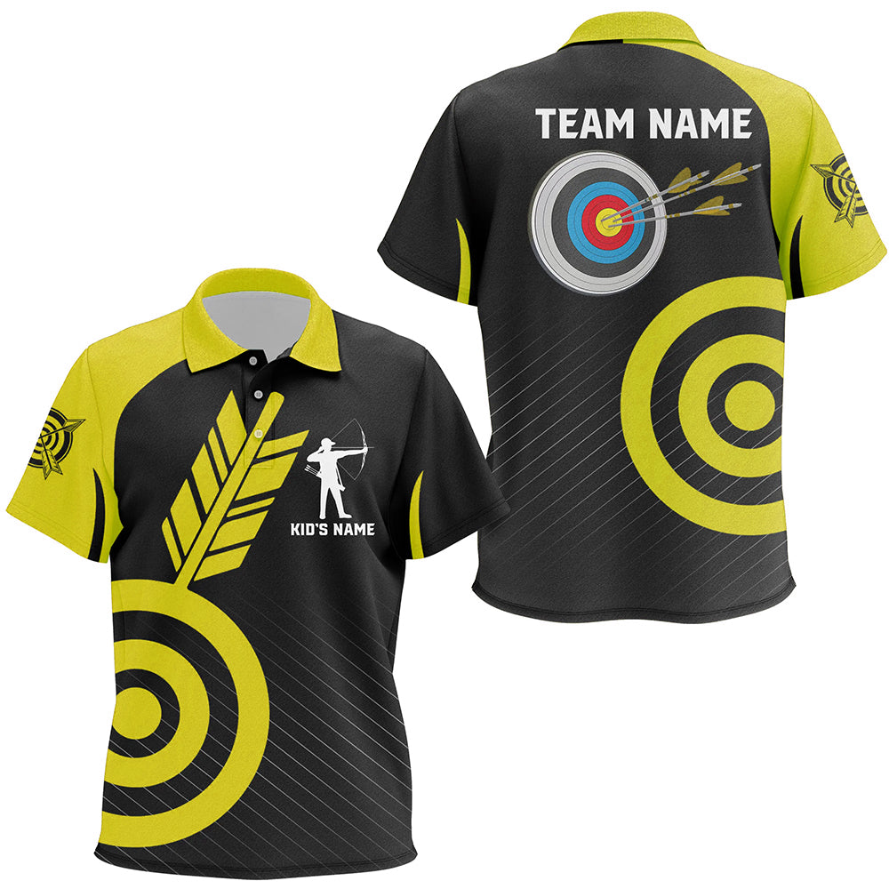 Personalized Yellow Archery Jerseys For Kid Custom Archery  Shirts Team League Archery Uniform TDM1950
