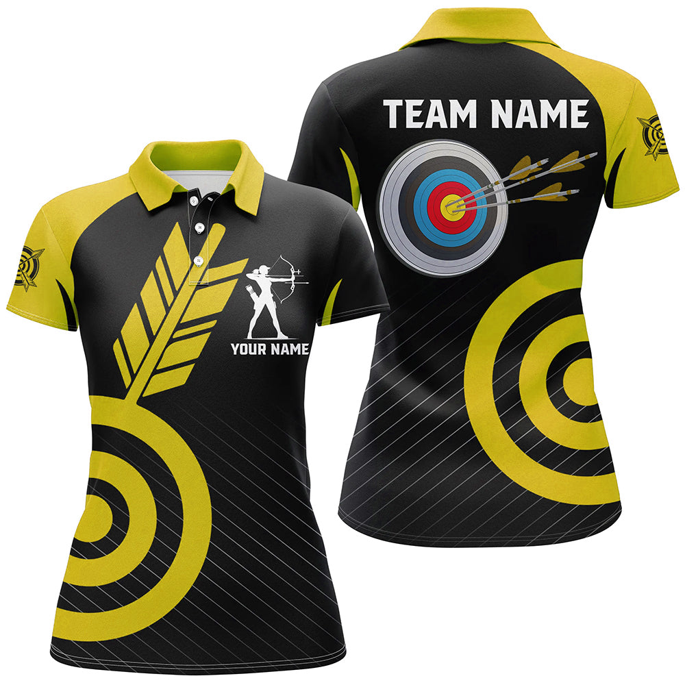 Personalized Yellow Archery Jerseys For Women Custom Archery  Shirts Team League Archery Uniform TDM1950