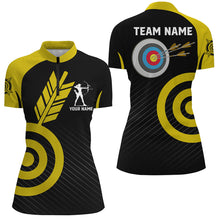 Load image into Gallery viewer, Personalized Yellow Archery Jerseys For Women Custom Archery  Shirts Team League Archery Uniform TDM1950