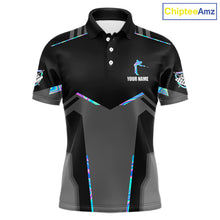 Load image into Gallery viewer, Holographic 8 Ball Billiard Jersey For Men Custom Polo &amp; 1/4 Zip Billiard Shirts, Pool Team Shirt TDM5882