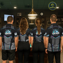 Load image into Gallery viewer, Holographic 8 Ball Billiard Jersey For Men Custom Polo &amp; 1/4 Zip Billiard Shirts, Pool Team Shirt TDM5882