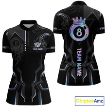 Load image into Gallery viewer, Customized 8 Ball Pool Crown Women's Billiard Shirts, Holographic Billiard Team Shirts, Pool Jerseys TDM5400