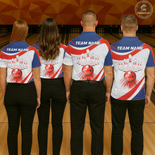 Load image into Gallery viewer, Personalized Bowling Polo &amp; 1/4 Zip For Women Custom Bowling Tournament Team Jersey TDM6296