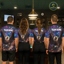 Load image into Gallery viewer, Funny Eagle Galaxy Billiard Shirt For Men Custom 8 Ball Pool Team Jersey Polo &amp;1/4 Zip TDM6044