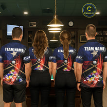 Load image into Gallery viewer, Texas Flag Custom Billiard Polo &amp; 1/4 Zip Shirt For Men, Patriotic 8 Ball Pool Team Jersey TDM6046