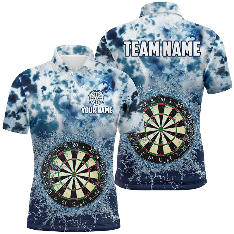 Personalized Darts Board In Water 3D Printed Men Darts Polo Shirts Custom Darts Team Jersey TDM1421