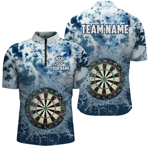 Personalized Darts Board In Water 3D Men Dart Quarter-Zip Shirts Custom Darts Team Jersey TDM1421