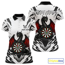 Load image into Gallery viewer, Personalized Dragon Darts Jersey For Women Custom Darts Polo &amp; Quarter Zip Team Shirts |Red TDM6310