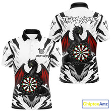 Load image into Gallery viewer, Personalized Dragon Darts Jersey For Men Custom Darts Polo &amp; Quarter Zip Team Shirts |Red TDM6310