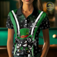 Load image into Gallery viewer, Custom St Patrick Day 8 Ball Pool Billiard Shirt For Women, Luckiest Shamrock Billiard Team Jersey TDM5698
