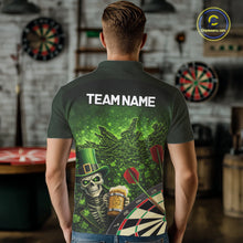 Load image into Gallery viewer, St Patrick Day Skull Darts Shirt Pocket Option For Men Custom Darts Jersey TDM5700